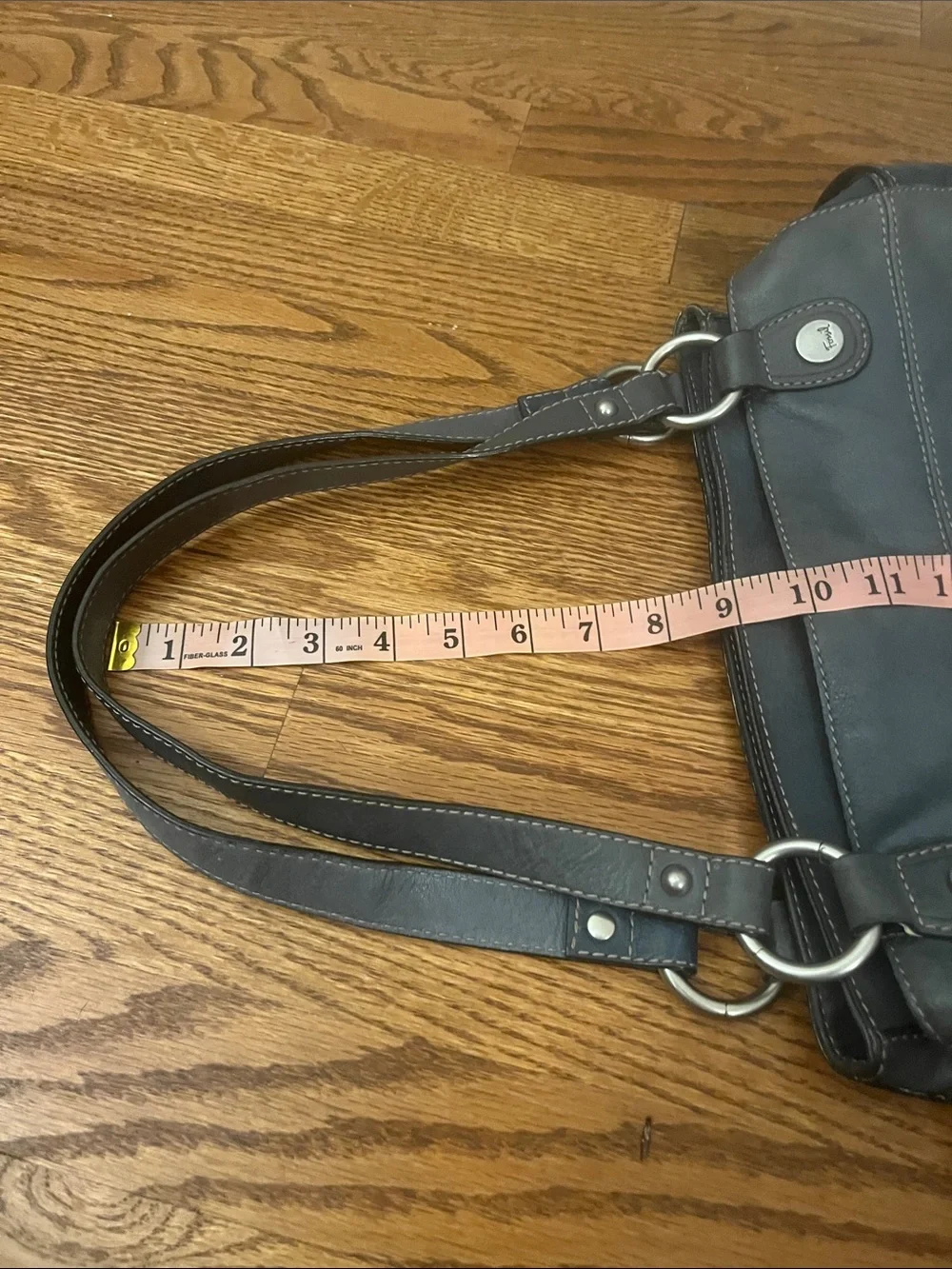 Vintage Fossil leather east-west shoulder bag